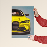 BMW M4 – Yellow Beast Poster